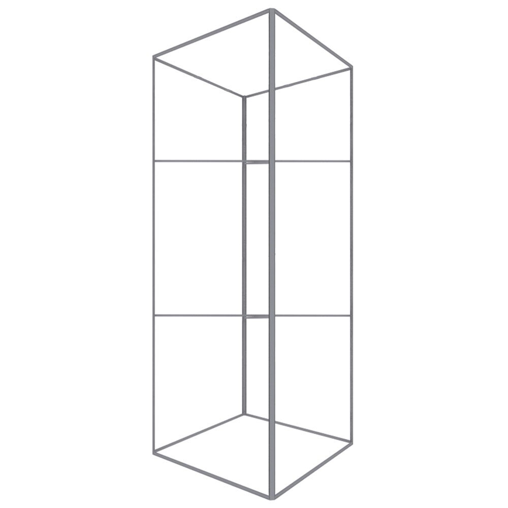 60D Big Sky Square Tower Silver Frame NON-Backlit — 6x16 Hardware Only